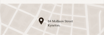 Map to 84 Mollison Street, Kyneton